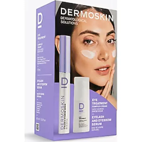 Dermoskin Set Göz Çevresi Bakım Kremi 15 ml Kaş Kirpik Serumu 6 ml