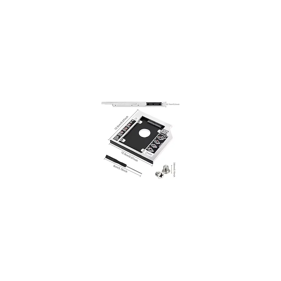 Derwell Hdd Muhafaza Sabit Disk 12.7 Sata İçin Ssd Laptop Dvd/cd-rom 2.5 Harici Sabit Disk Kutusu