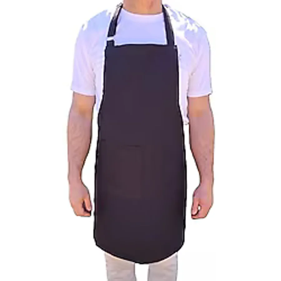 Dery Collection Mutfak Önlüğü, Unisex, Turuncu/Siyah/Mor, Standart, Duck Kumaş, Barista/Kafe/Pastane/Restaurant/Kasap/Kuaför, Sıvı İtici (Mor)