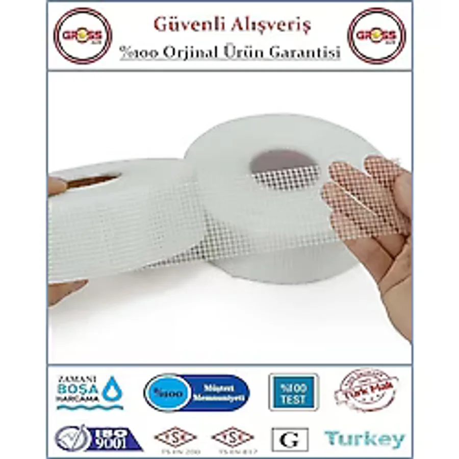 Derz Bandı Yapışkanlı - Alçı Sıva Altı File Bant - 4.8x45 Metre