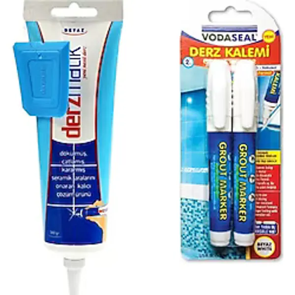 Derzmatik Derz Dolgu 380 Gr Beyaz + Derz Kalemi 2 Li Set