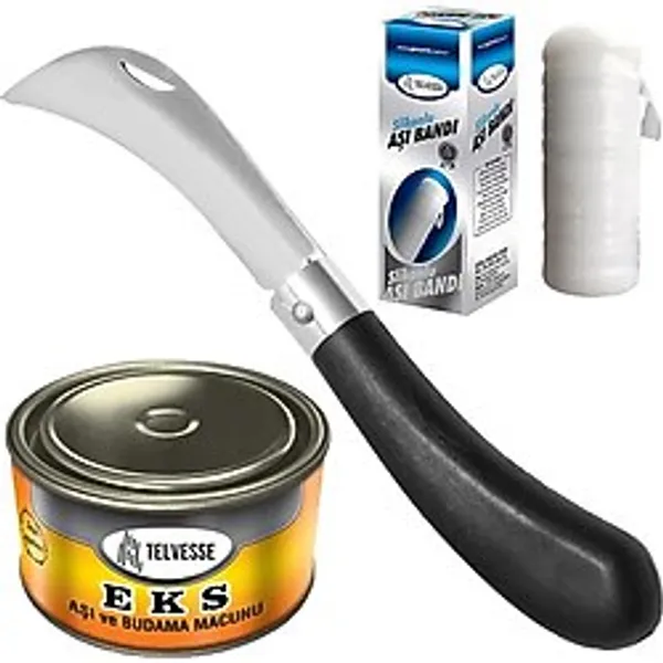 Desan Eğri Aşı Bıçağı + Aşı Macunu + Aşı Bandı 3'Lü Paket