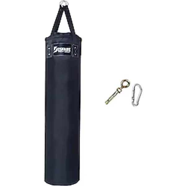 Desfabe Polydes 135x35 Cm Kolonlu Boks Kum Torbası Siyah+Askı Aparatı