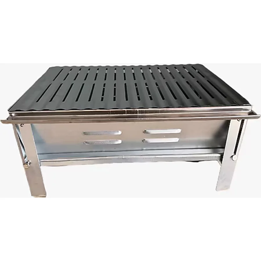 Despina Home Katlanabilir Krom Izgaralı Galvaniz Mangal Çantalı 0.60Mm Kalın