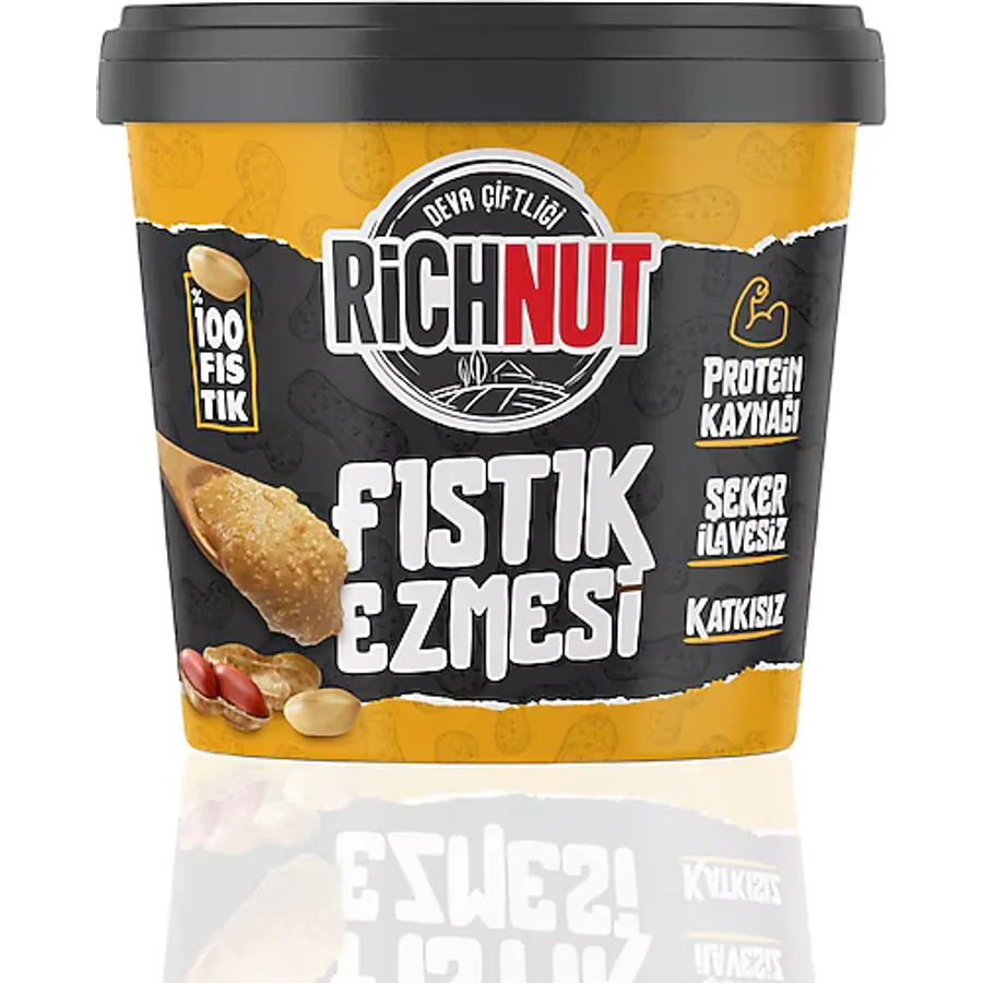 Deva Çiftliği Şekersiz Doğal Fıstık Ezmesi 1 kg