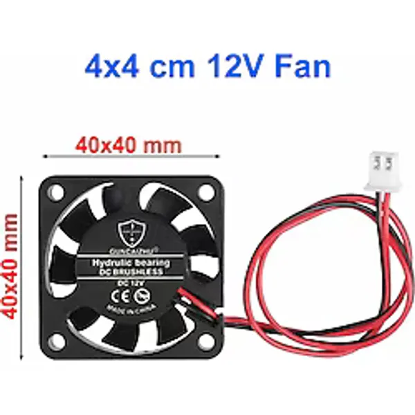 Devremarkt Dc 12V Fan 40X40Mm Dc 12V 0.1A 6200 Rpm 4X4Cm Soğutucu Kuluçka Ekran Kartı Cooler Peltier Printer
