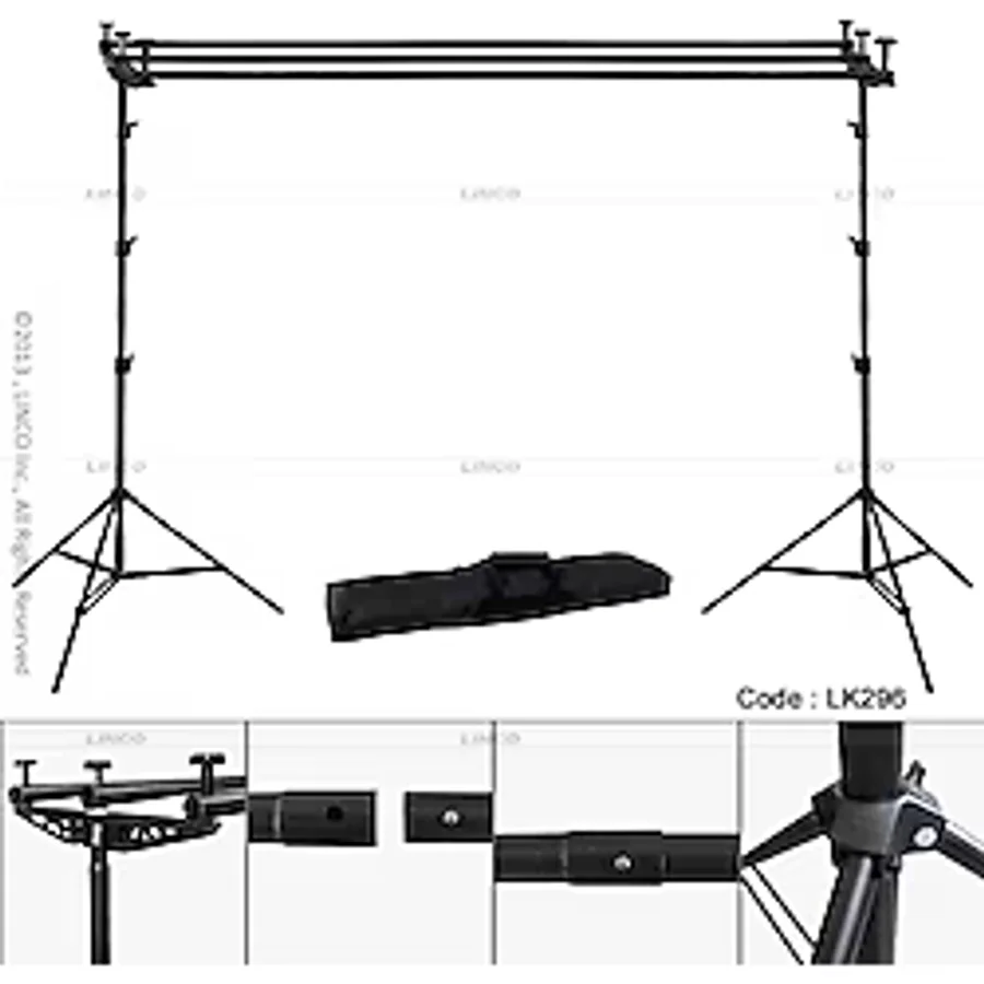 Deyatech Backgourd Fon Standı 3 Lü Set Backdrop Stand 2X2M Portatif Fon Standı
