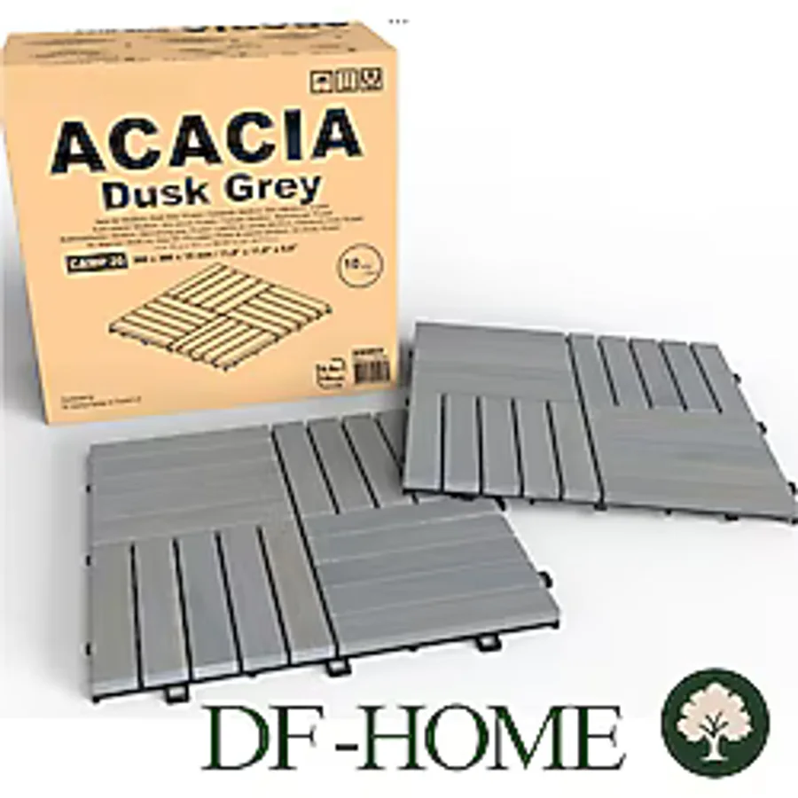 df Ahşap Yer Karosu Alaca Gri Renk 30x30 (10 Adet= 0.9m2)