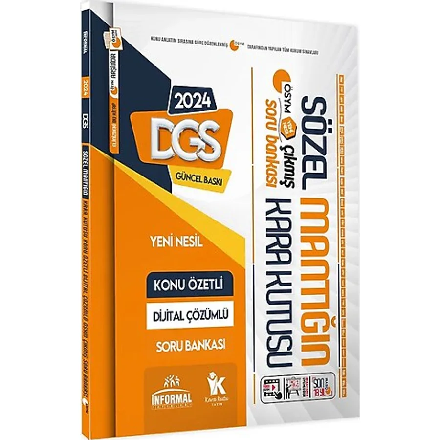 DGS Sözel Mantığın Kara Kutusu Konu Özetli Dijital Çözümlü
