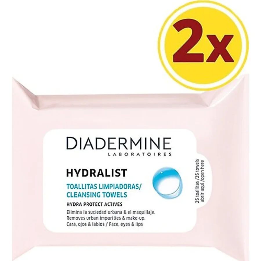 Diadermine Hydralist 25'li 2 Adet Makyaj Temizleme Mendili
