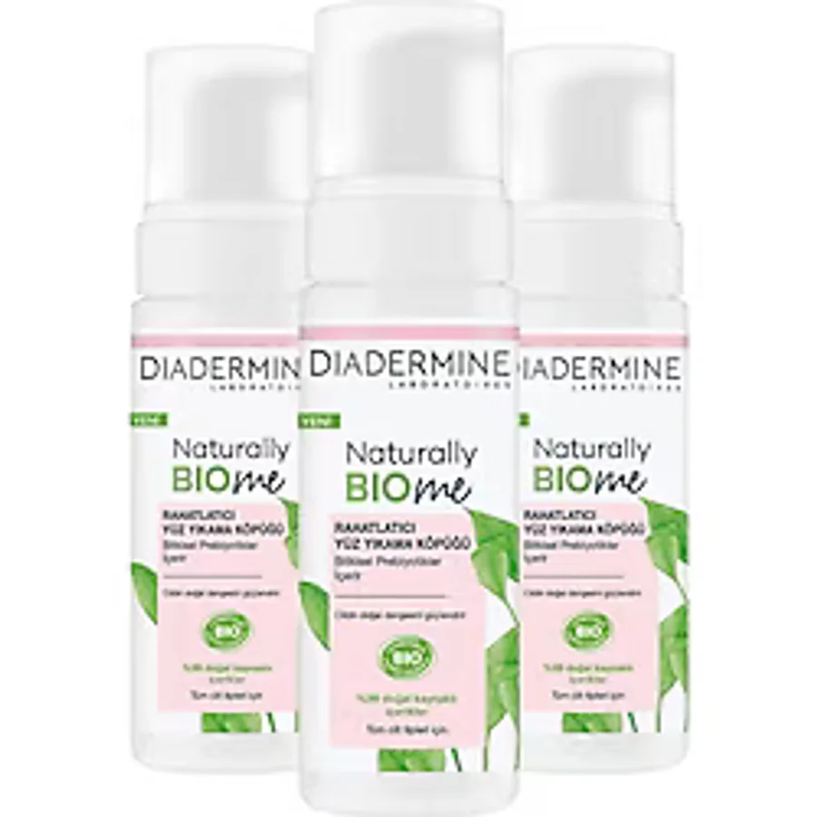 Diadermine Naturally Bio Me Rahatlatıcı 150 ml 3 Adet Yüz Yıkama Köpüğü