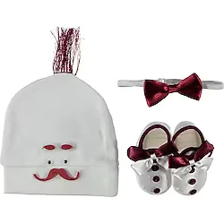 DİAMONDSTAR BEBEK PAPYON BERE PATİK SET