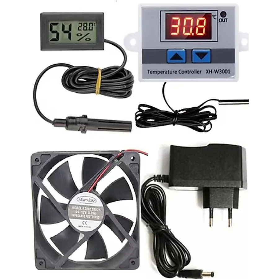 Dias İthalat Dias Kuluçka Makinesi Seti W3001 Termostat ve Fan ile 280 W Güçlü Elektrikli Alet