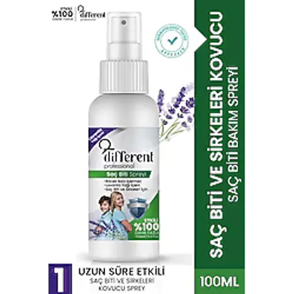 Different Profesional Bit ve Sirke Kovucu Saç Spreyi, Koruyucu Formül, Lavanta Yağlı, 100 ml