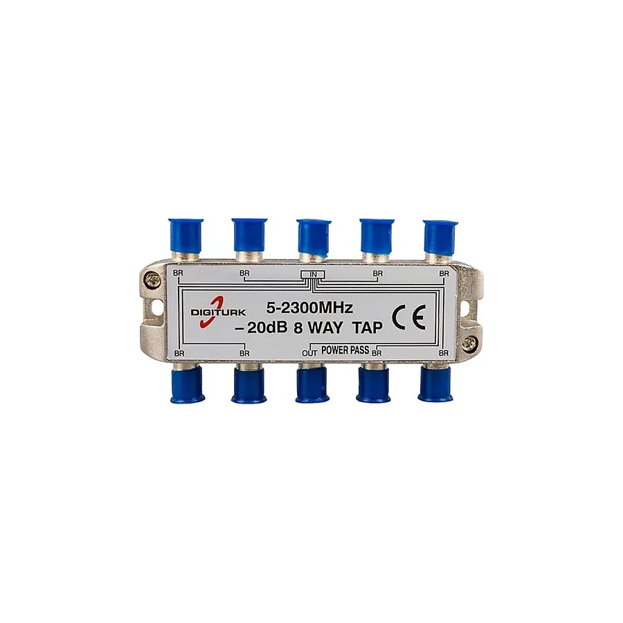 DIGITURK 5-2150 MHZ 20DB 8 YOLLU TAP SWITCH 1/8 SPLITTER