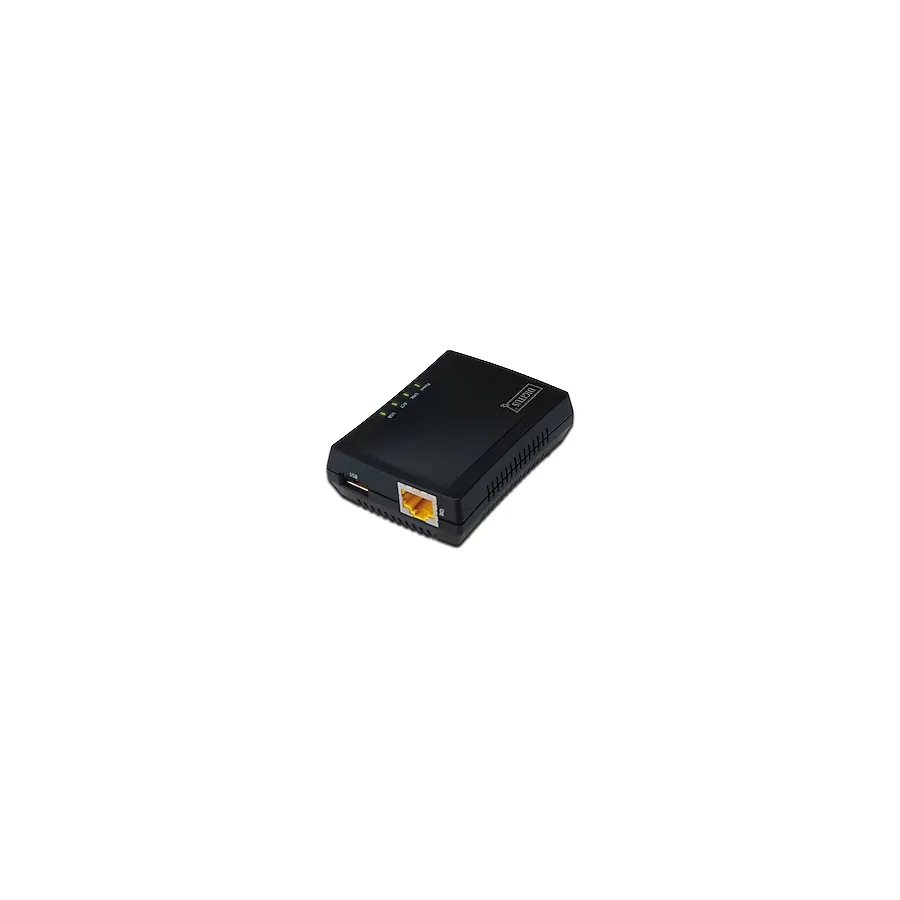 Digitus 1 Port Usb Network Server, Nas Özelliği, Network Usb Hub Özelliği, 1 X Rj45, 1 X Usb 2.0 Port Print Server