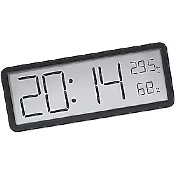 Dijital Masa Ve Duvar Saati Termometre & Nem Göstergeli Lcd Saat Büyük Ekranlı, Sessiz