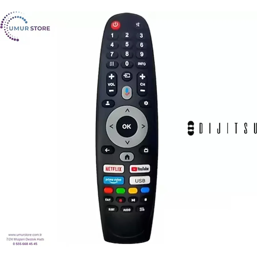 Dijitsu 50 Dg 22000 İle Uyumlu 4K Smart Tv Mikrofonlu Kumanda
