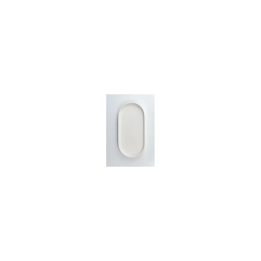 Dik Kenarlı Oval Tabak Seramik Bisküvi - 41 X 20.5 Cm - (Ham Ürün Boyanabilir Obje)