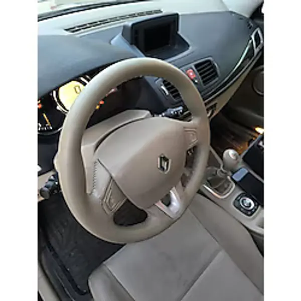 Dikişli Direksiyon Kılıfı Fluence Megane 2 İçin Gri Dikişli