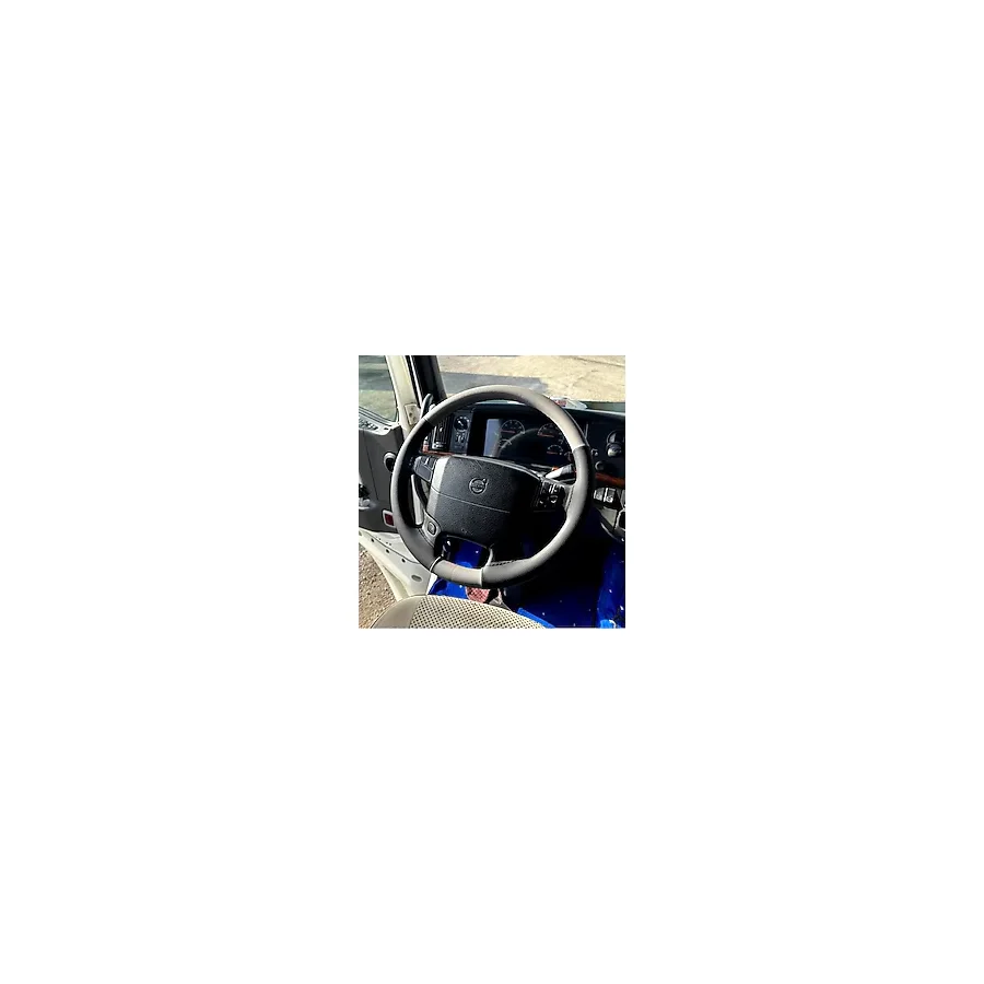 DİKİŞLİ DİREKSİYON KILIFI GRİ / SİYAH DERİ SİYAH DİKİŞLİ VOLVO TIR KAMYON BU DİREKSİYON İÇİN