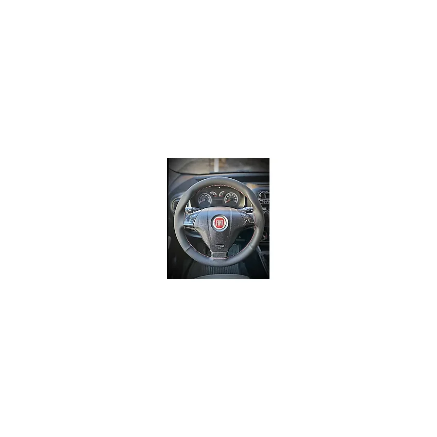 DİKİŞLİ DİREKSİYON KILIFI NOKTALI DERİ KIRMIZI DİKİŞLİ PARÇALI MODEL FIAT LİNEA İÇİN