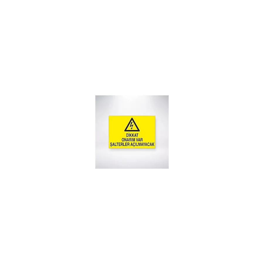 Dikkat Onarım Var Şalterler Açılmayacak Sticker 20X28 Cm