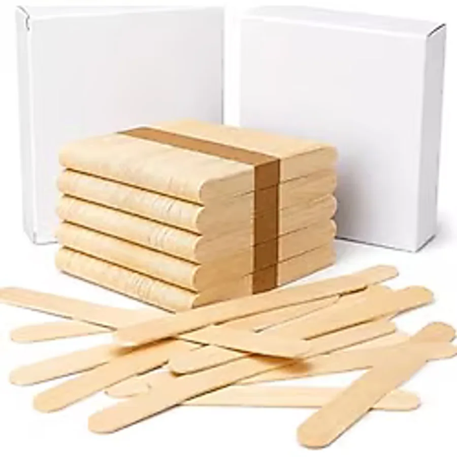 Dil Çubuğu 500 Adet Abeslang Naturel Geniş Jumbo Maket Hobi Okul 500 Parça Dil Basma Çubuğu Dondurma
