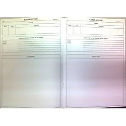 Dilman Numaralı Müdürler Kurulu Karar Matbu Evrak, Defteri Karton Kapak 40 Yp.