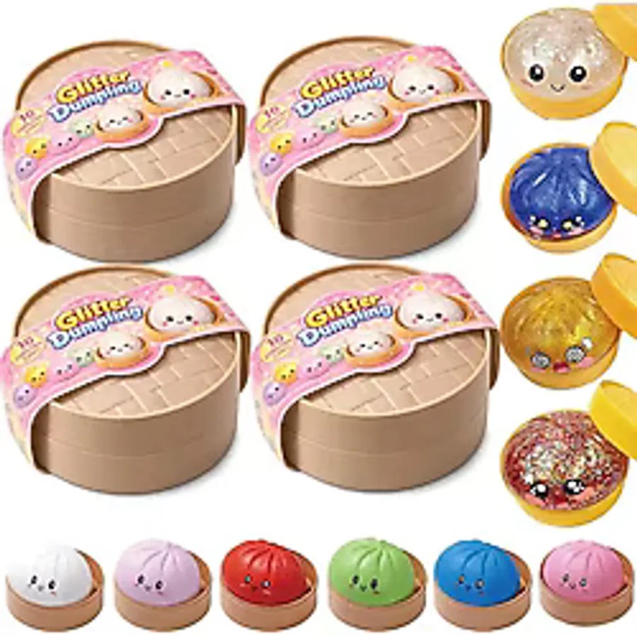 Dim Sum Viral Squishy Stres Topu Sıkılabilir Duyusal Oyuncak Çin Mantısı Kutu Şeklinde -10 CM-1 ADET