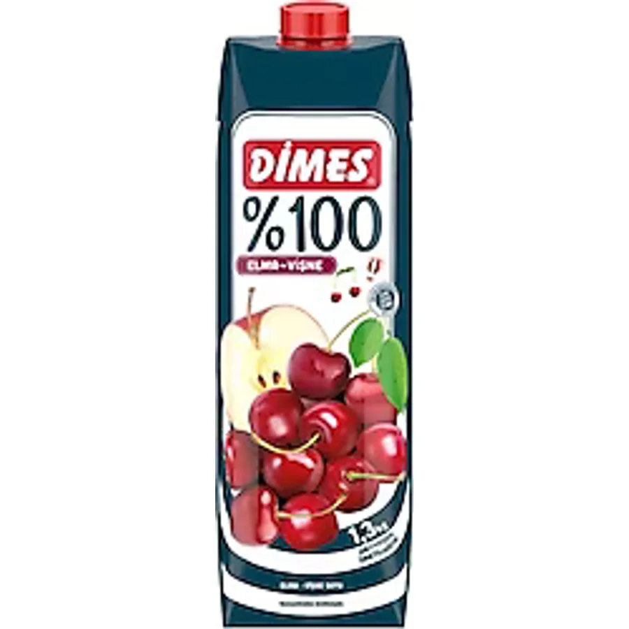 Dimes %100 Elma ve Vişne Meyve Suyu 1 lt
