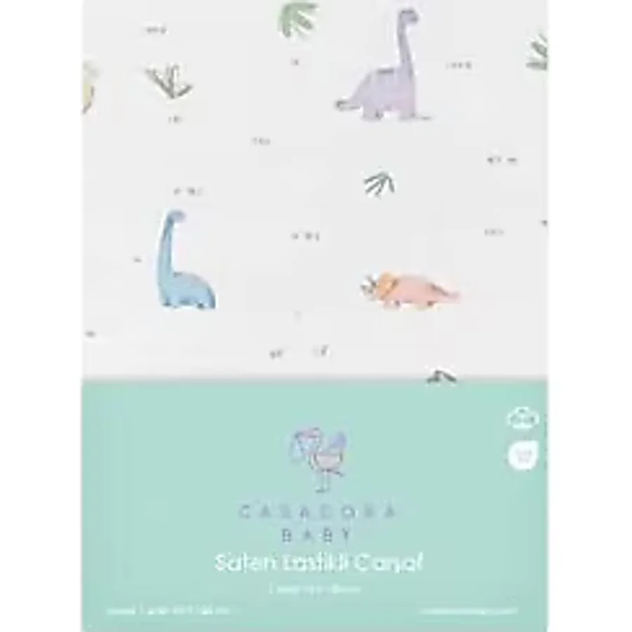 Dino Saten Lastikli Bebek Carsafı- 70x140 cm
