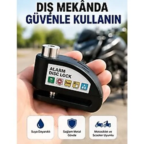 Disk Fren Kilidi Alarmlı Anti Hırsızlık Motosiklet Scooter Bisiklet Yeni Nesil