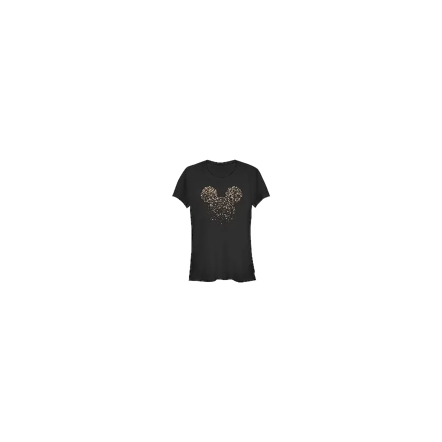 Disney Classics Mickey Konfeti Kadın Bisiklet Yaka T-Shirt Siyah S