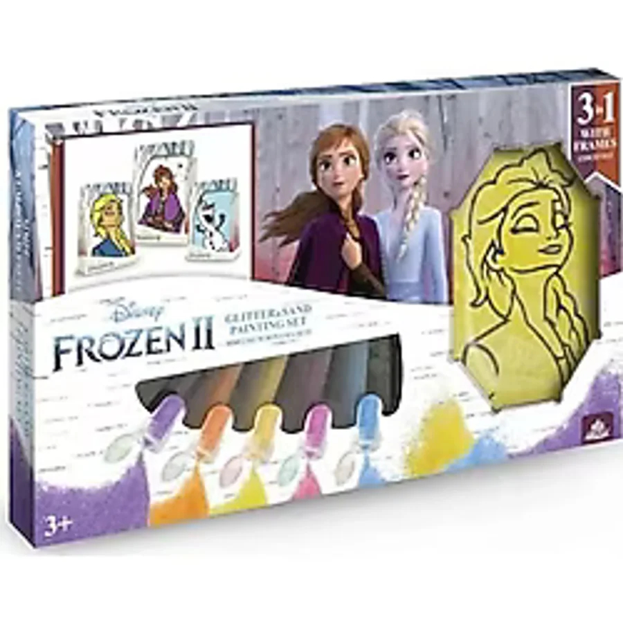 Disney Frozen II Elsa, Anna, Olaf Çerçeveli Kum Boyama Seti 3'lü-Red Castle TS-07