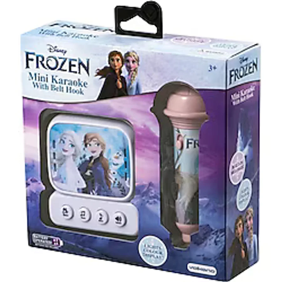 Disney Frozen Karlar Ülkesi Mini Karaoke Mikrofon Seti Işıklı Kemer Kancalı Lisanslı Mikrofonlu DY-3650-FR