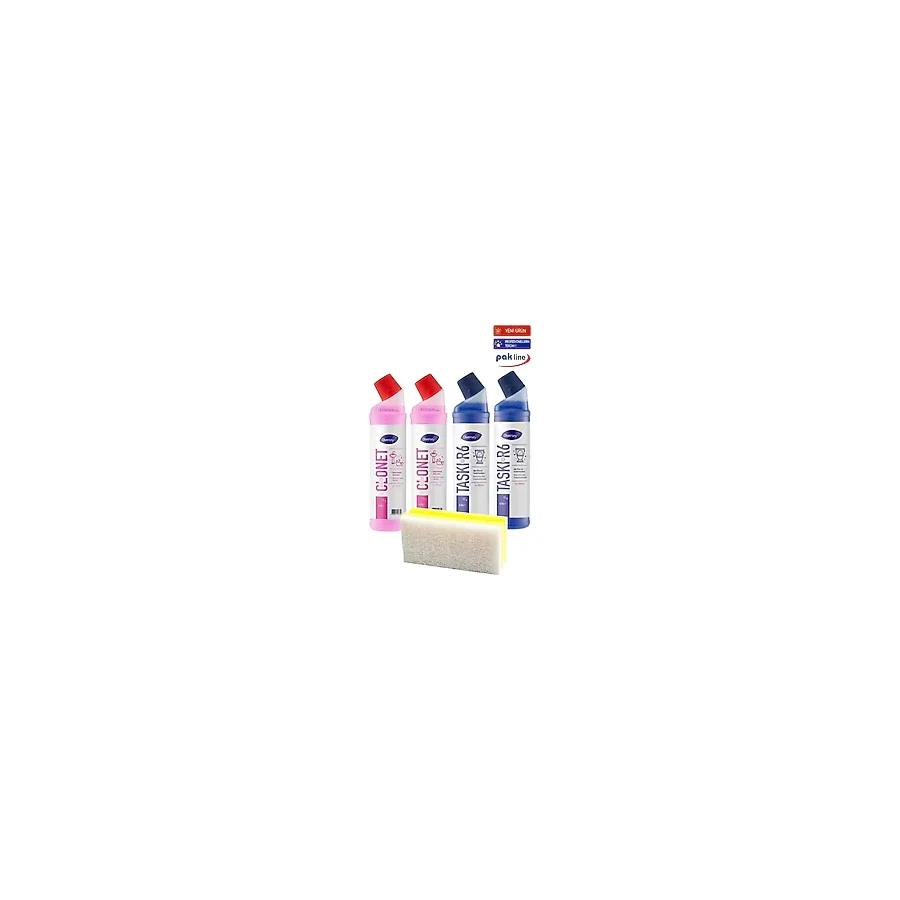 Diversey Clonet Banyo Ve R6 Tuvalet Temizleyici 750 Ml 2'şer Adet + Hassas Temizlik Süngeri 1 Adet 160gr