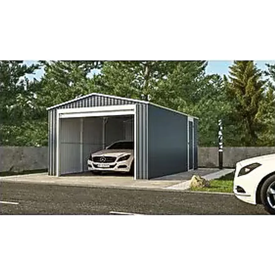 Divona Home Herbert Metal Bahçe Depolama Evi Ve Garaj (338 X 512 X 243 Cm) ANTRASİT