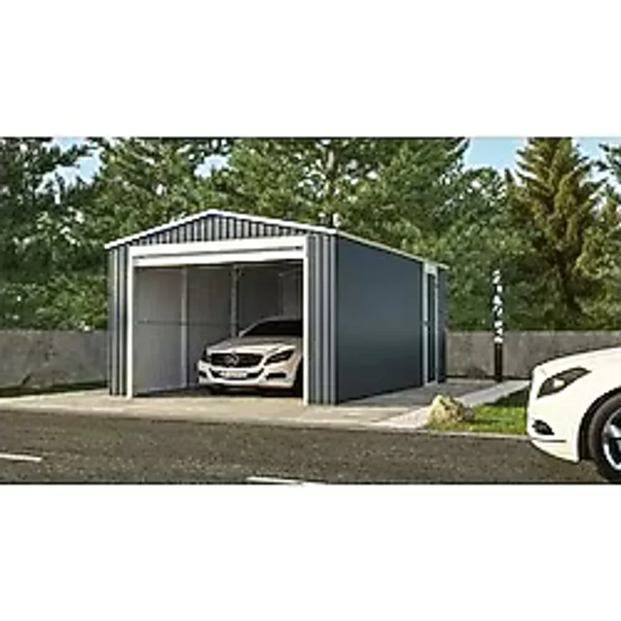 Divona Home Herbert Metal Bahçe Depolama Evi Ve Garaj (338 X 512 X 243 Cm) ANTRASİT