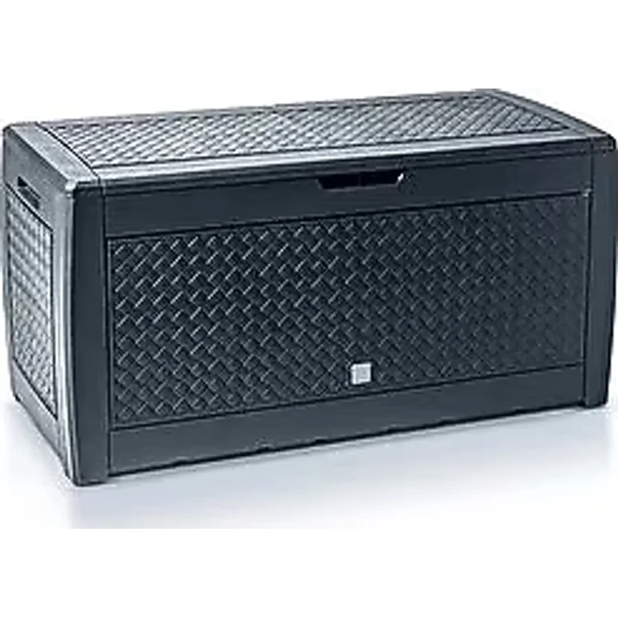 Divona Home Matuba Tekerlekli Bahçe Depolama Sandığı (310 L-G 119 , D 48 , Y 60 Cm) - Antrasit