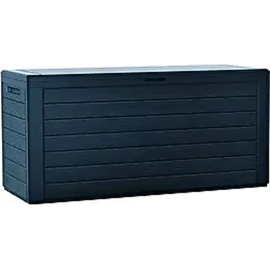 Divona Home Woodebox Bahçe Depolama Sandığı (290 L-G 116, D 44, Y 55 cm ) - Antrasit