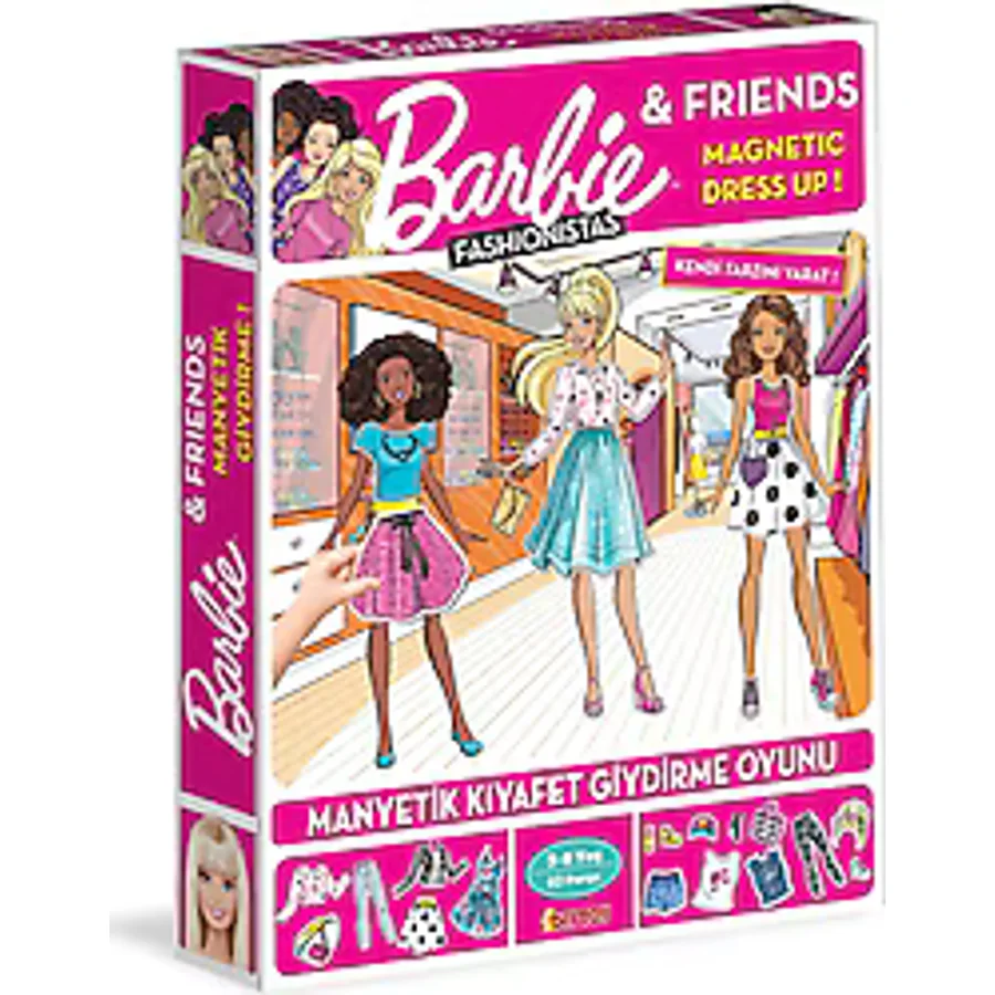 Diytoy Barbie & Friends Manyetik Kıyafet Giydirme Oyunu 62 Parça 1901