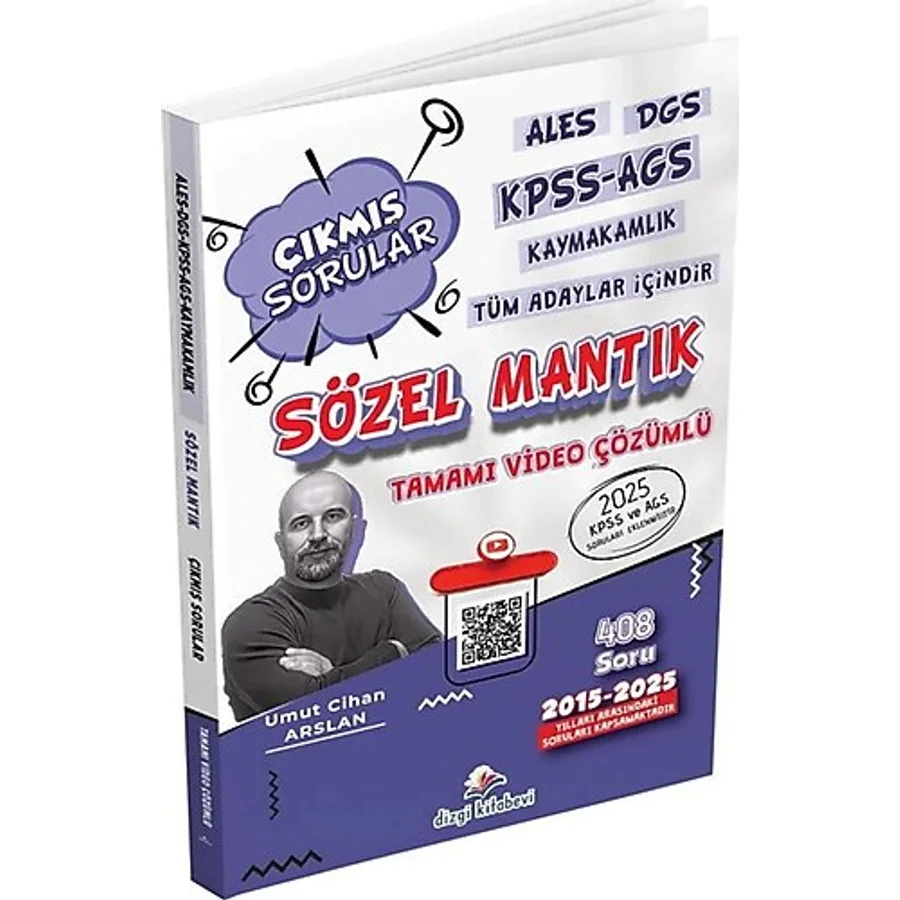 Dizgi Kitap Kpss Meb-Ags Ales Dgs Kaymakamlık Sözel Mantık 2015 - 2025 Çıkmış Sorular Çözümlü - Umut Cihan Arslan Dizgi Kitap