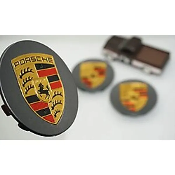 Dk Tuning Porsche Koyu Gri Antresit Jant Göbeği Kapak Seti 76Mm