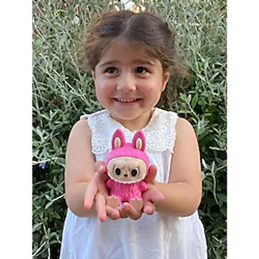 Dlc 3d Design Labubu Figür, Labubu Figürü, Sevimli Hayelet Labubu 10 cm 1 Adet - Pembe