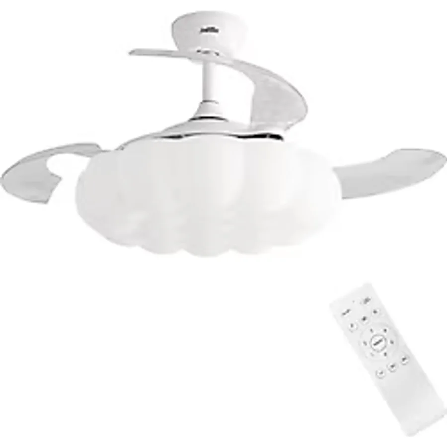 DLC PONIENTE LED AÇILIR KAPANIR GİZLİ KANAT TAVAN VANTİLATÖRÜ 107CM BEYAZ