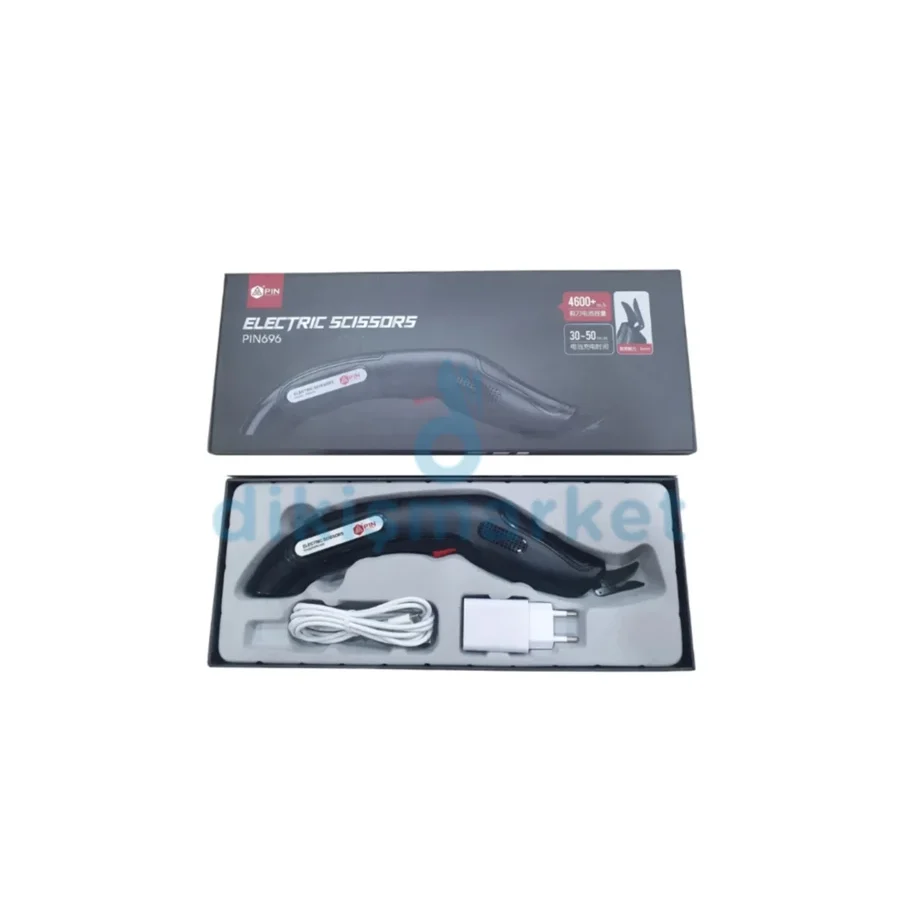 Dm Dikişmarket Pin Taşınabilir Şarj Edilebilir Elektrikli Çok Amaçlı Deri Kumaş Kesim Makası