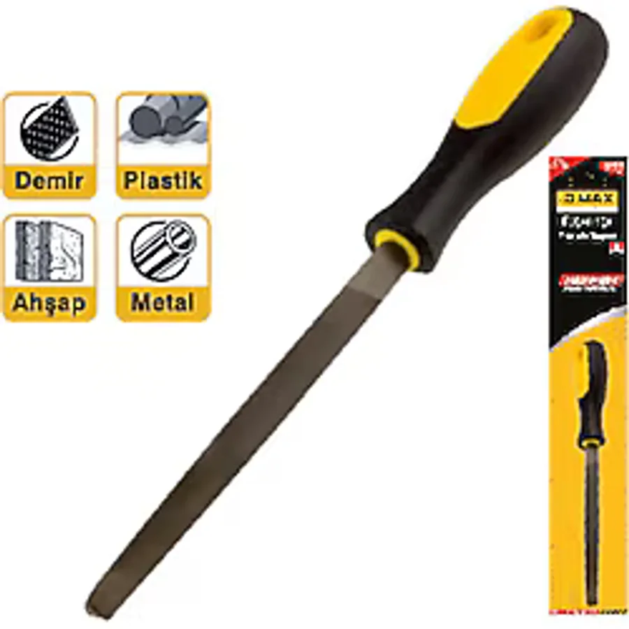 DMAX Üçgen Eğe 8'' Saplı Blister Ambalajında DMX4158