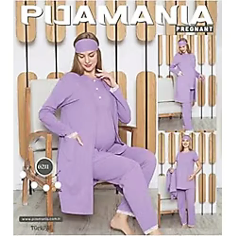 DMEC ARMONI Kadın Hamile Lohusa Pijama Takımı Pembe M