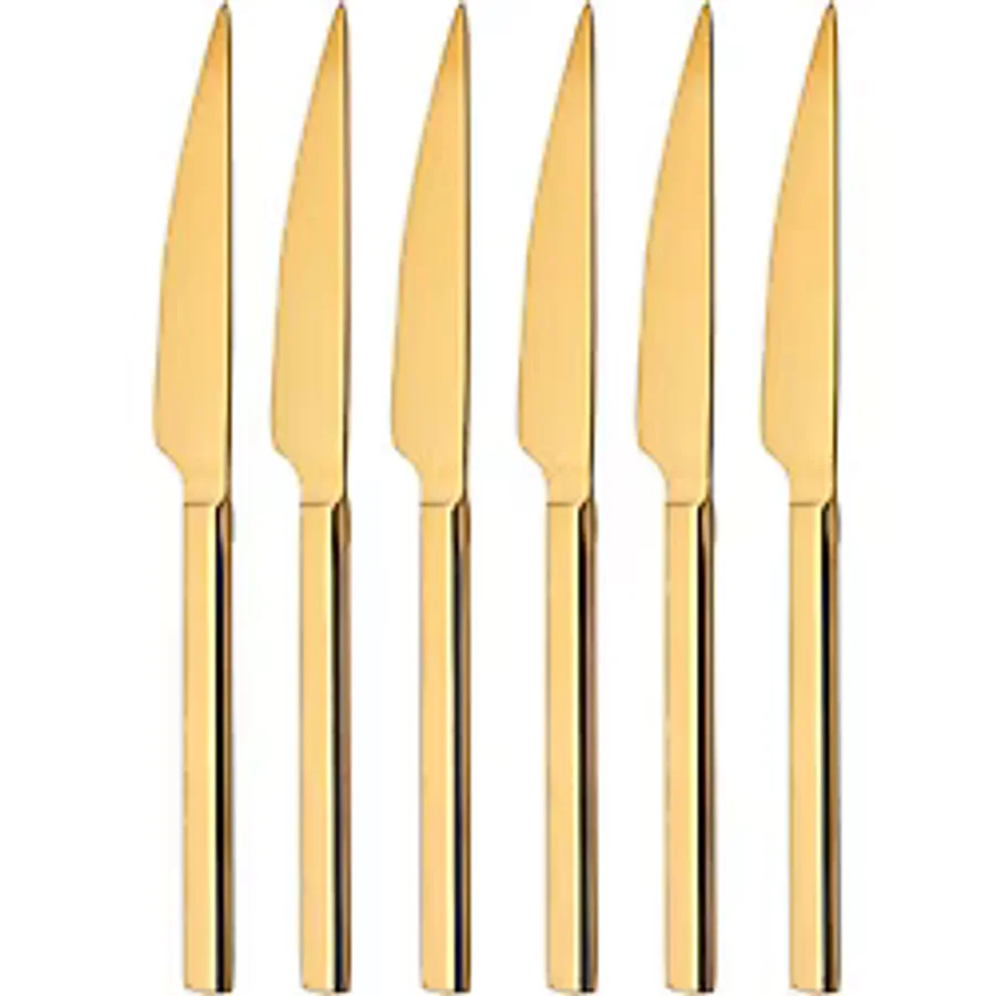 Dmr Life Pırlanta Titanyum Gold Tatlı Bıçak 6 Adet - Altın